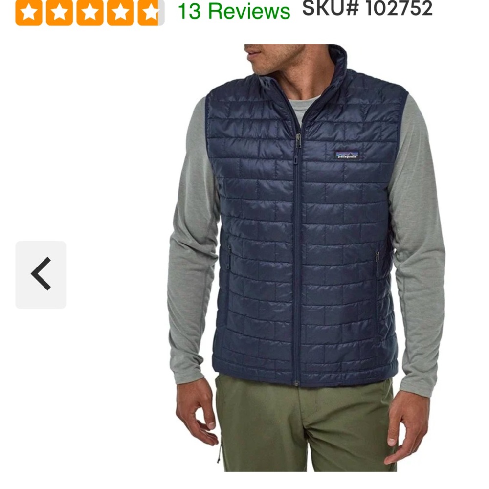 Patagonia Nano Puff Vest, Men’s Small, Navy Blue, Like New, great condition!